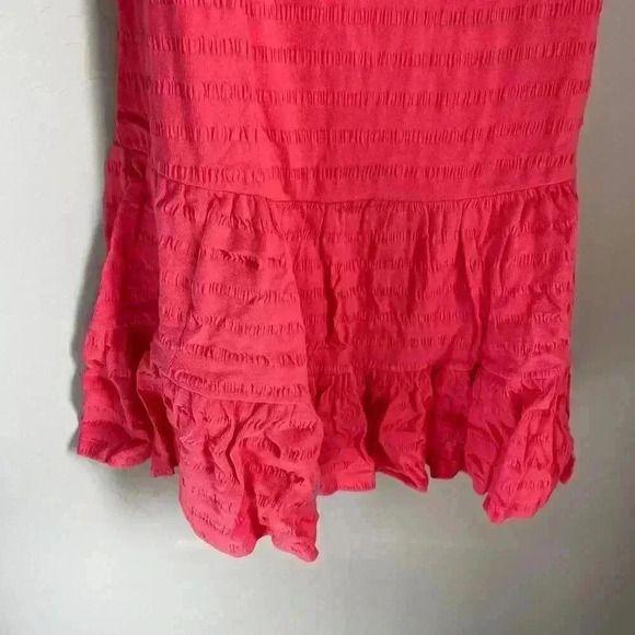 Anthropologie Flounced Open-Back Mini Dress Teaberry Size Large - Picture 7 of 13